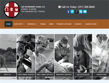 Tablet Screenshot of leevetclinic.com
